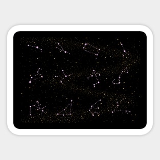 Zodiac Horoscope Star Signs Night Sky Sticker